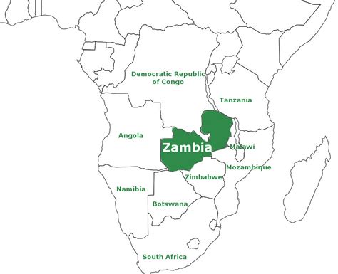 where is zambia located in africa.